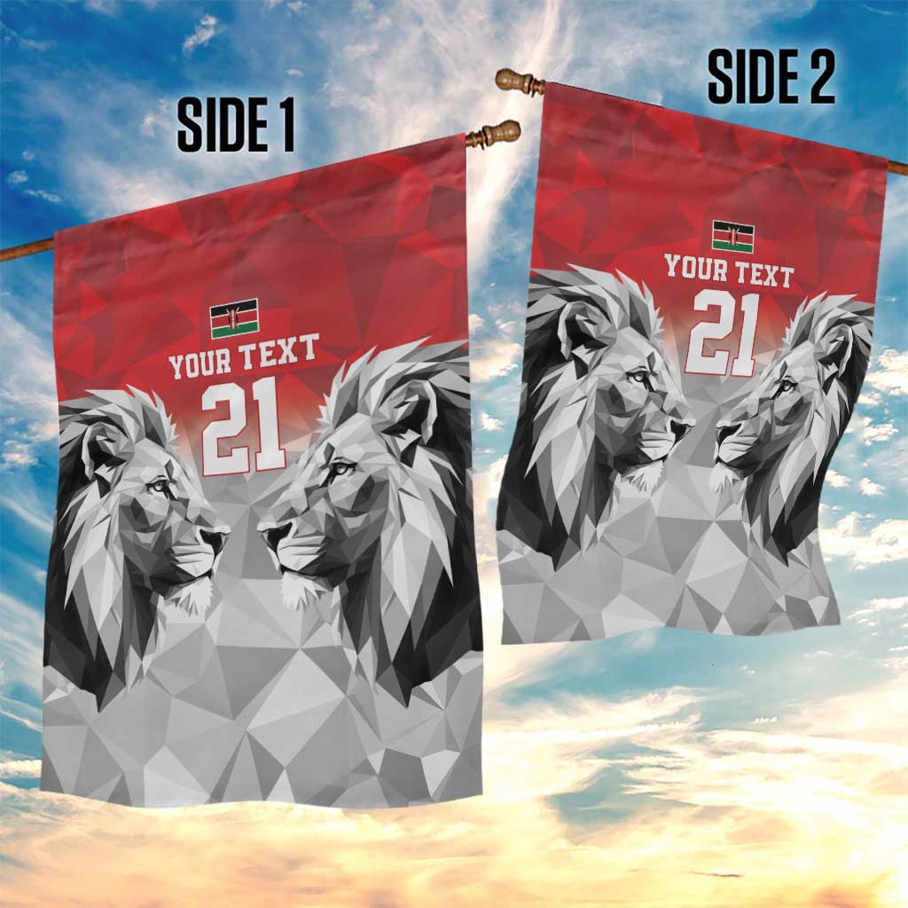 Custom Rugby Africa Kenya Garden Flag Red Kenyan 22-23 Motif - African Pride