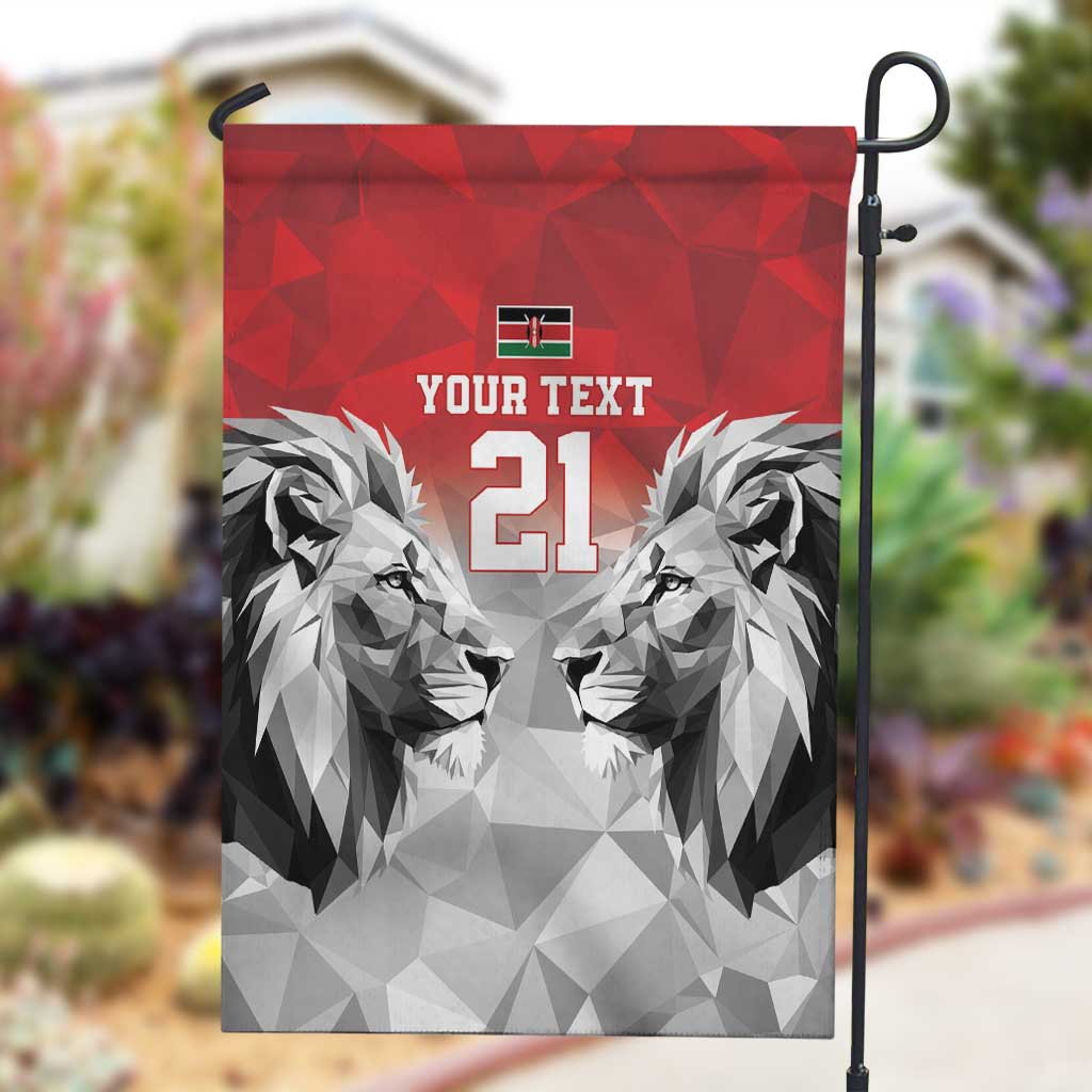 Custom Rugby Africa Kenya Garden Flag Red Kenyan 22-23 Motif - African Pride