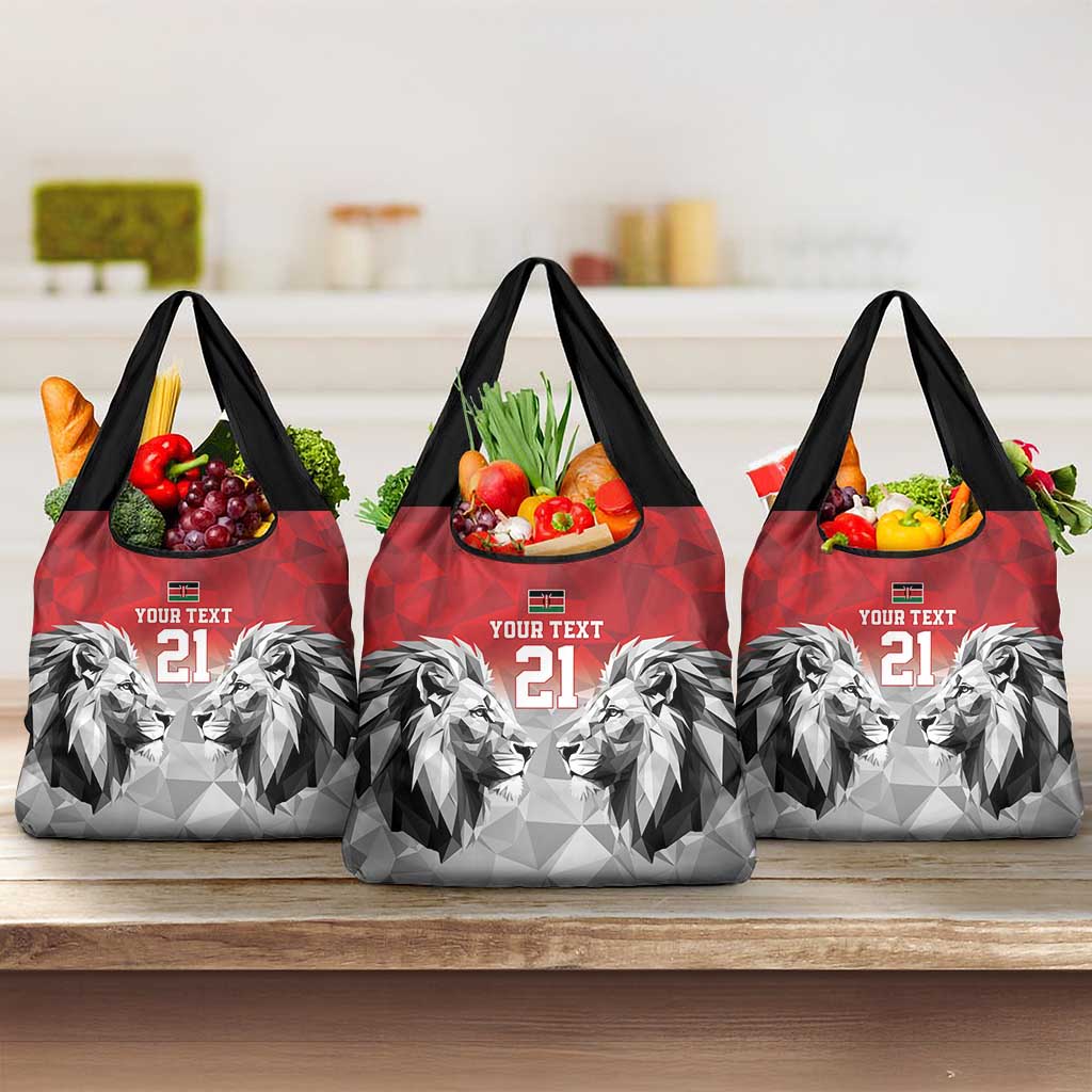 Custom Rugby Africa Kenya Grocery Bag Red Kenyan 22-23 Motif - African Pride