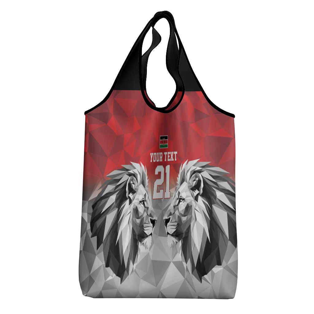 Custom Rugby Africa Kenya Grocery Bag Red Kenyan 22-23 Motif - African Pride