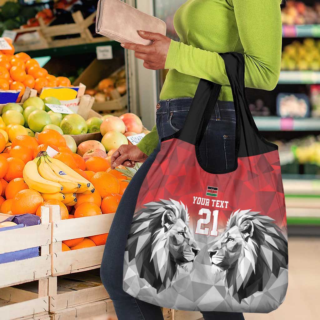 Custom Rugby Africa Kenya Grocery Bag Red Kenyan 22-23 Motif - African Pride