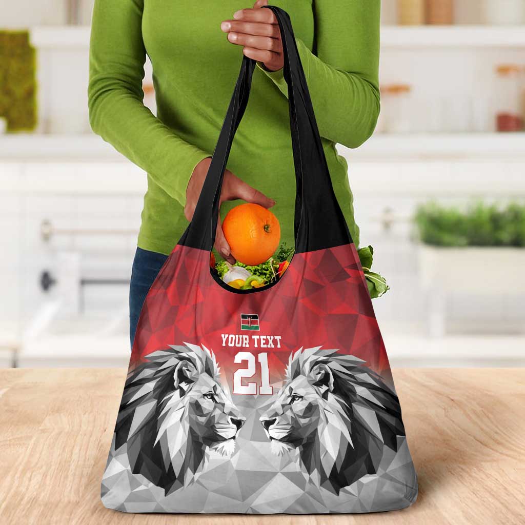 Custom Rugby Africa Kenya Grocery Bag Red Kenyan 22-23 Motif - African Pride