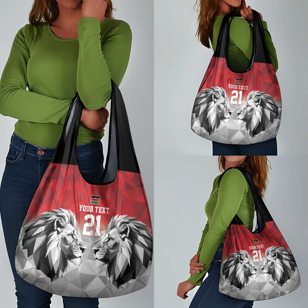 Custom Rugby Africa Kenya Grocery Bag Red Kenyan 22-23 Motif - African Pride