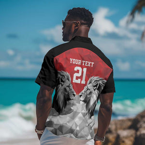 Custom Rugby Africa Kenya Hawaiian Shirt Red Kenyan 22-23 Motif - African Pride