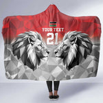 Custom Rugby Africa Kenya Hooded Blanket Red Kenyan 22-23 Motif - African Pride