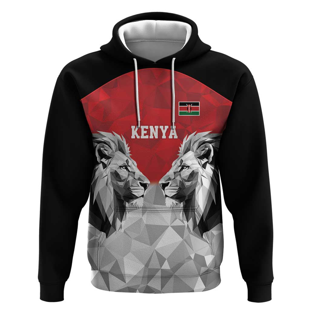 Custom Rugby Africa Kenya Hoodie Red Kenyan 22-23 Motif - African Pride