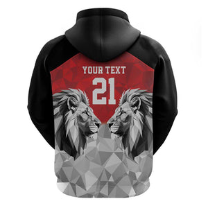 Custom Rugby Africa Kenya Hoodie Red Kenyan 22-23 Motif - African Pride