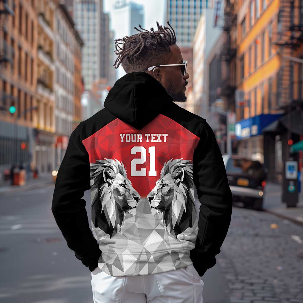 Custom Rugby Africa Kenya Hoodie Red Kenyan 22-23 Motif - African Pride