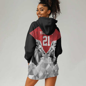 Custom Rugby Africa Kenya Hoodie Dress Red Kenyan 22-23 Motif - African Pride