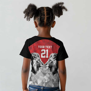 Custom Rugby Africa Kenya Kid T shirt Red Kenyan 22-23 Motif - African Pride