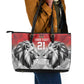 Custom Rugby Africa Kenya Leather Tote Bag Red Kenyan 22-23 Motif - African Pride