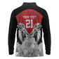 Custom Rugby Africa Kenya Long Sleeve Polo Shirt Red Kenyan 22-23 Motif - African Pride