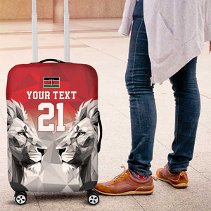 Custom Rugby Africa Kenya Luggage Cover Red Kenyan 22-23 Motif - African Pride