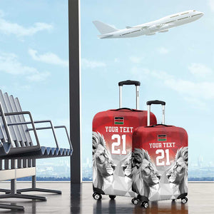 Custom Rugby Africa Kenya Luggage Cover Red Kenyan 22-23 Motif - African Pride
