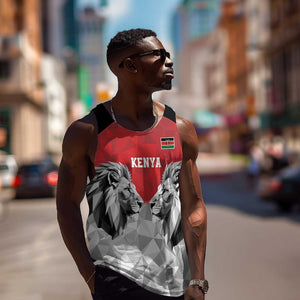Custom Rugby Africa Kenya Men Tank Top Red Kenyan 22-23 Motif - African Pride
