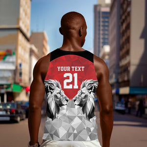 Custom Rugby Africa Kenya Men Tank Top Red Kenyan 22-23 Motif - African Pride