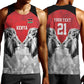 Custom Rugby Africa Kenya Men Tank Top Red Kenyan 22-23 Motif - African Pride