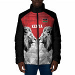 Custom Rugby Africa Kenya Padded Jacket Red Kenyan 22-23 Motif