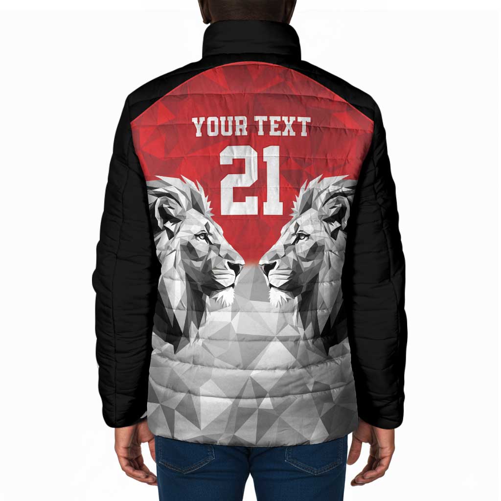 Custom Rugby Africa Kenya Padded Jacket Red Kenyan 22-23 Motif
