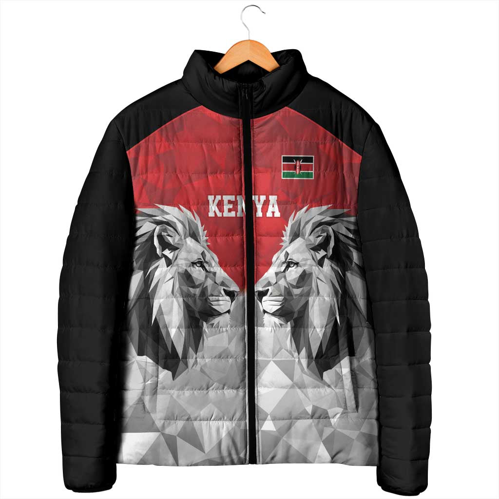 Custom Rugby Africa Kenya Padded Jacket Red Kenyan 22-23 Motif