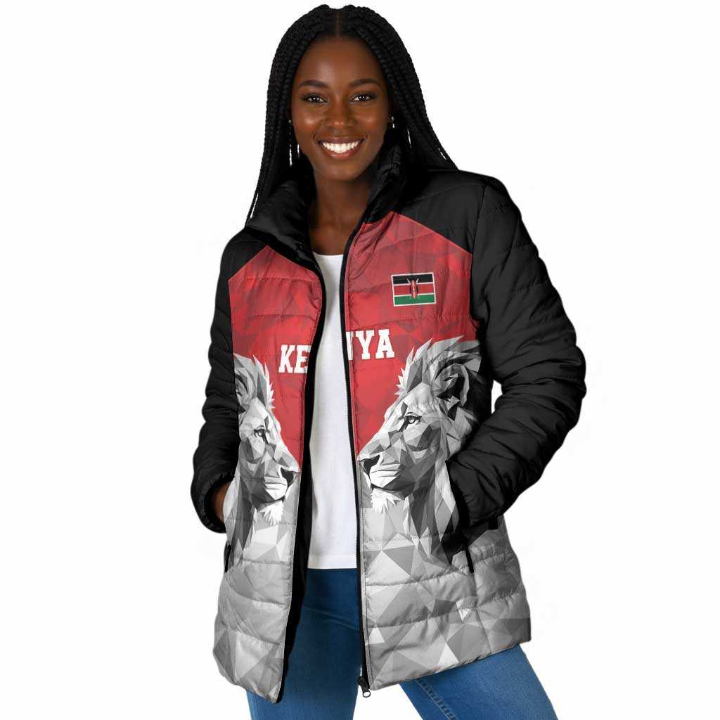 Custom Rugby Africa Kenya Padded Jacket Red Kenyan 22-23 Motif