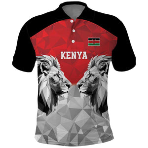 Custom Rugby Africa Kenya Polo Shirt Red Kenyan 22-23 Motif - African Pride
