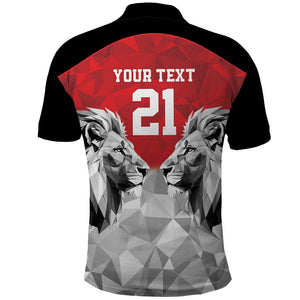 Custom Rugby Africa Kenya Polo Shirt Red Kenyan 22-23 Motif - African Pride