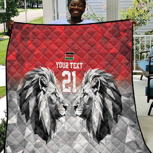Custom Rugby Africa Kenya Quilt Red Kenyan 22-23 Motif - African Pride