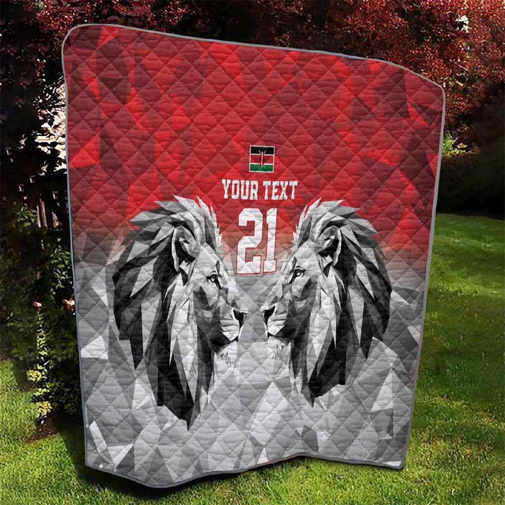 Custom Rugby Africa Kenya Quilt Red Kenyan 22-23 Motif - African Pride