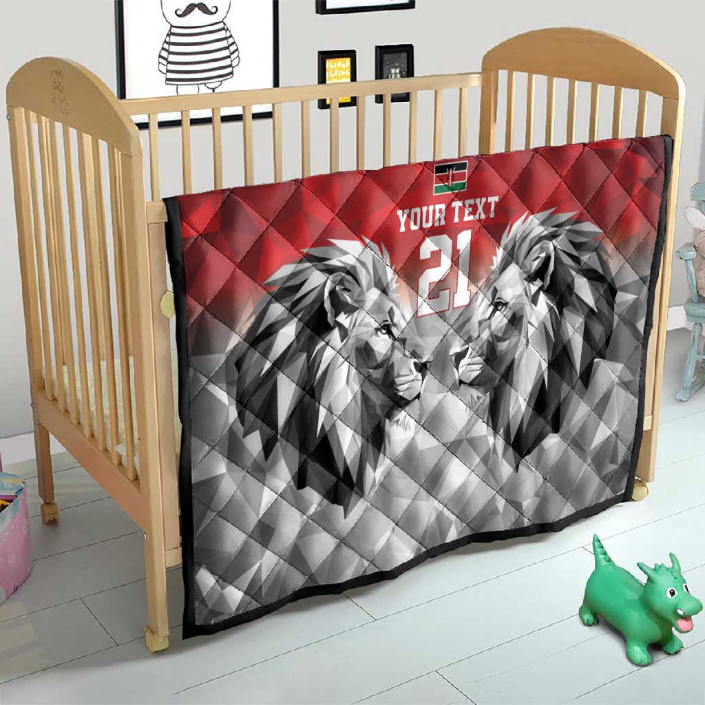 Custom Rugby Africa Kenya Quilt Red Kenyan 22-23 Motif - African Pride