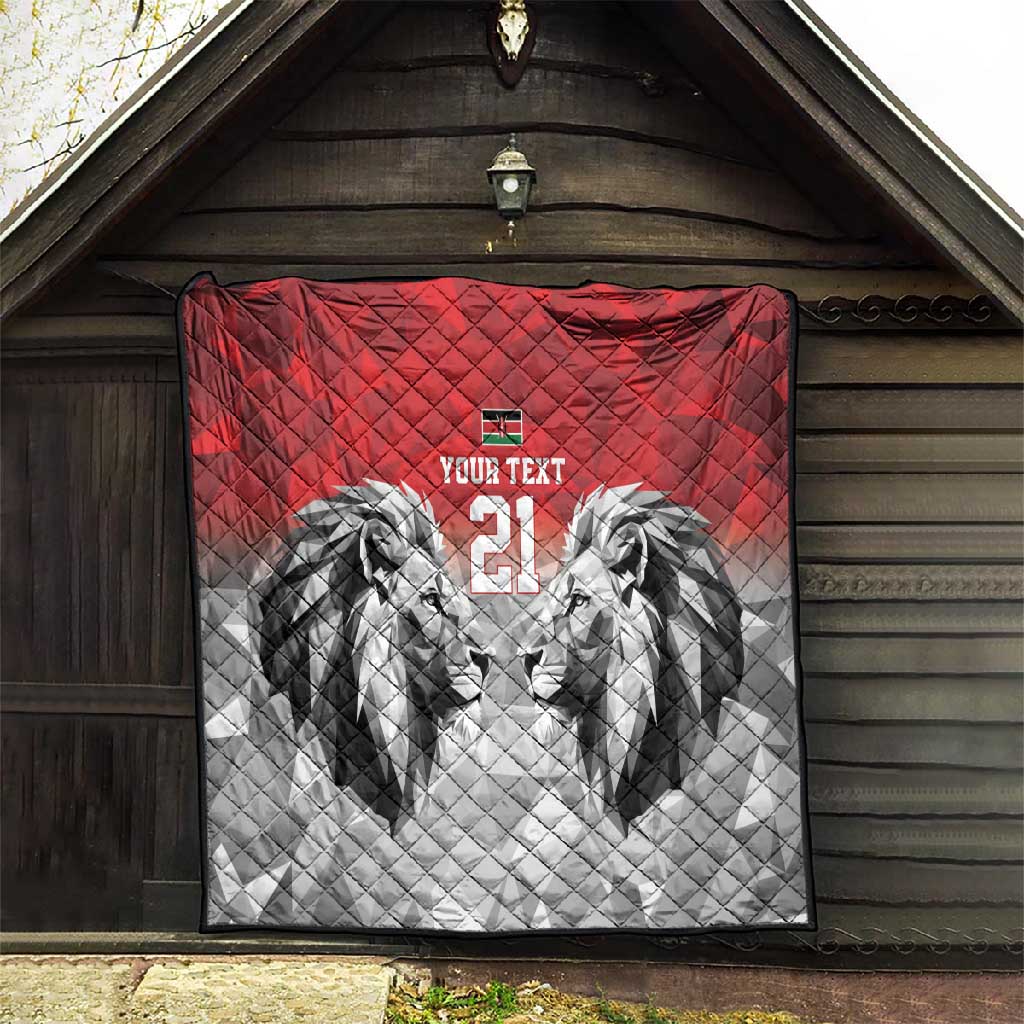 Custom Rugby Africa Kenya Quilt Red Kenyan 22-23 Motif - African Pride