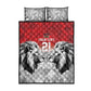 Custom Rugby Africa Kenya Quilt Bed Set Red Kenyan 22-23 Motif - African Pride