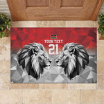 Custom Rugby Africa Kenya Rubber Doormat Red Kenyan 22-23 Motif - African Pride
