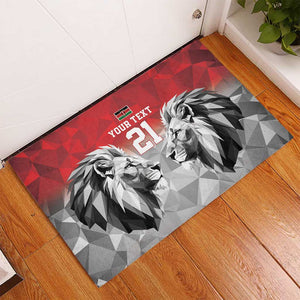 Custom Rugby Africa Kenya Rubber Doormat Red Kenyan 22-23 Motif - African Pride