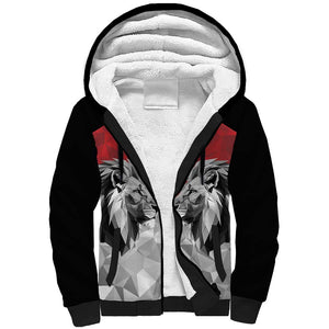 Custom Rugby Africa Kenya Sherpa Hoodie Red Kenyan 22-23 Motif - African Pride