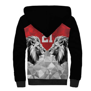 Custom Rugby Africa Kenya Sherpa Hoodie Red Kenyan 22-23 Motif - African Pride