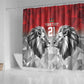 Custom Rugby Africa Kenya Shower Curtain Red Kenyan 22-23 Motif - African Pride