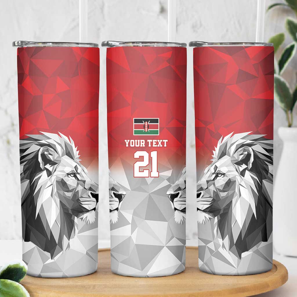 Custom Rugby Africa Kenya Skinny Tumbler Red Kenyan 22-23 Motif - African Pride