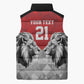 Custom Rugby Africa Kenya Sleeveless Puffer Jacket Red Kenyan 22-23 Motif