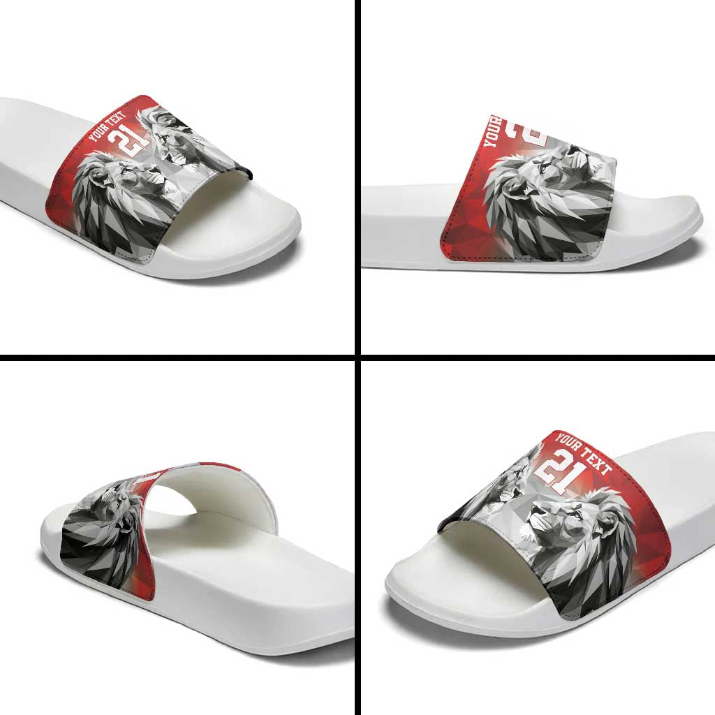 Custom Rugby Africa Kenya Slide Sandals Red Kenyan 22-23 Motif