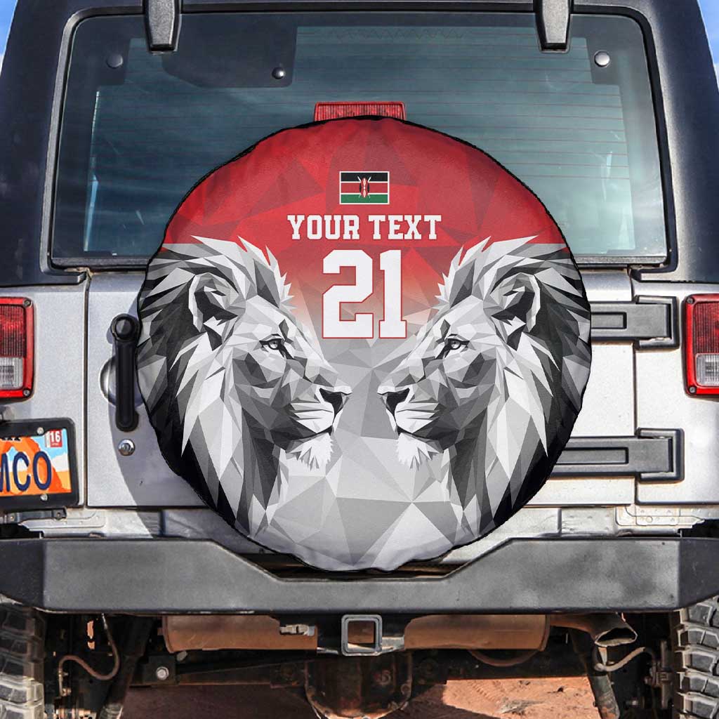 Custom Rugby Africa Kenya Spare Tire Cover Red Kenyan 22-23 Motif - African Pride
