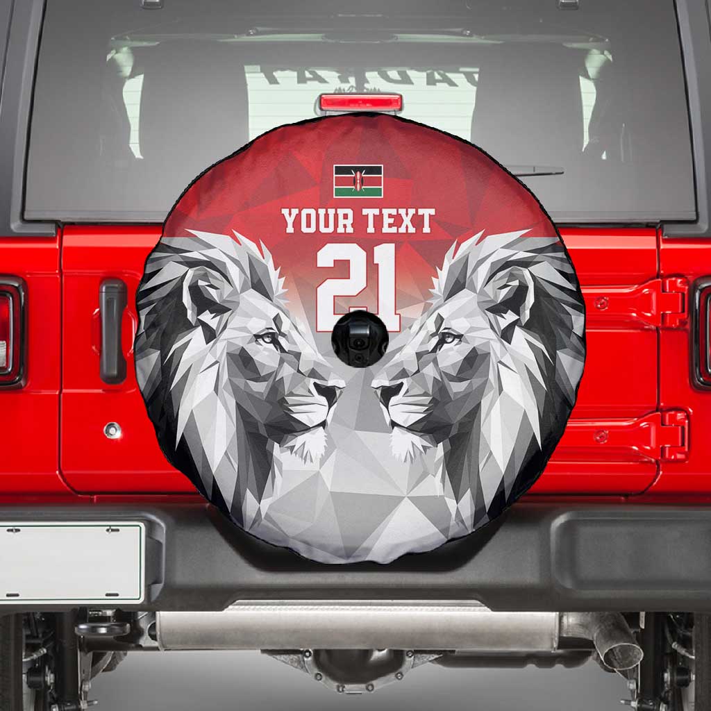 Custom Rugby Africa Kenya Spare Tire Cover Red Kenyan 22-23 Motif - African Pride