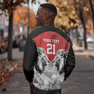 Custom Rugby Africa Kenya Sweatshirt Red Kenyan 22-23 Motif - African Pride