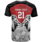 Custom Rugby Africa Kenya T shirt Red Kenyan 22-23 Motif - African Pride