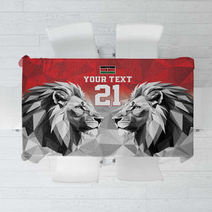 Custom Rugby Africa Kenya Tablecloth Red Kenyan 22-23 Motif - African Pride