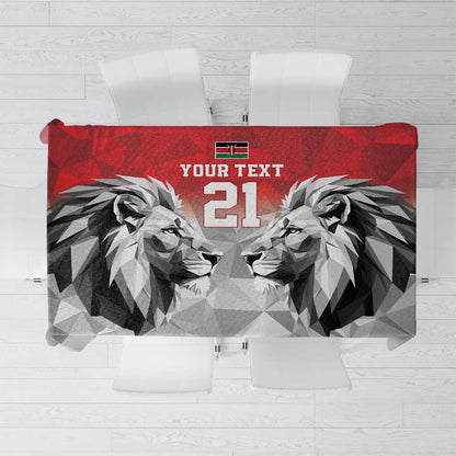 Custom Rugby Africa Kenya Tablecloth Red Kenyan 22-23 Motif - African Pride