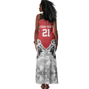 Custom Rugby Africa Kenya Tank Maxi Dress Red Kenyan 22-23 Motif - African Pride