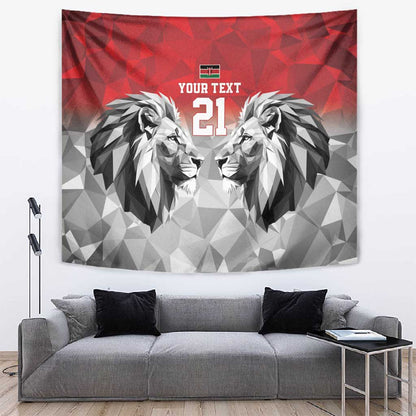 Custom Rugby Africa Kenya Tapestry Red Kenyan 22-23 Motif - African Pride