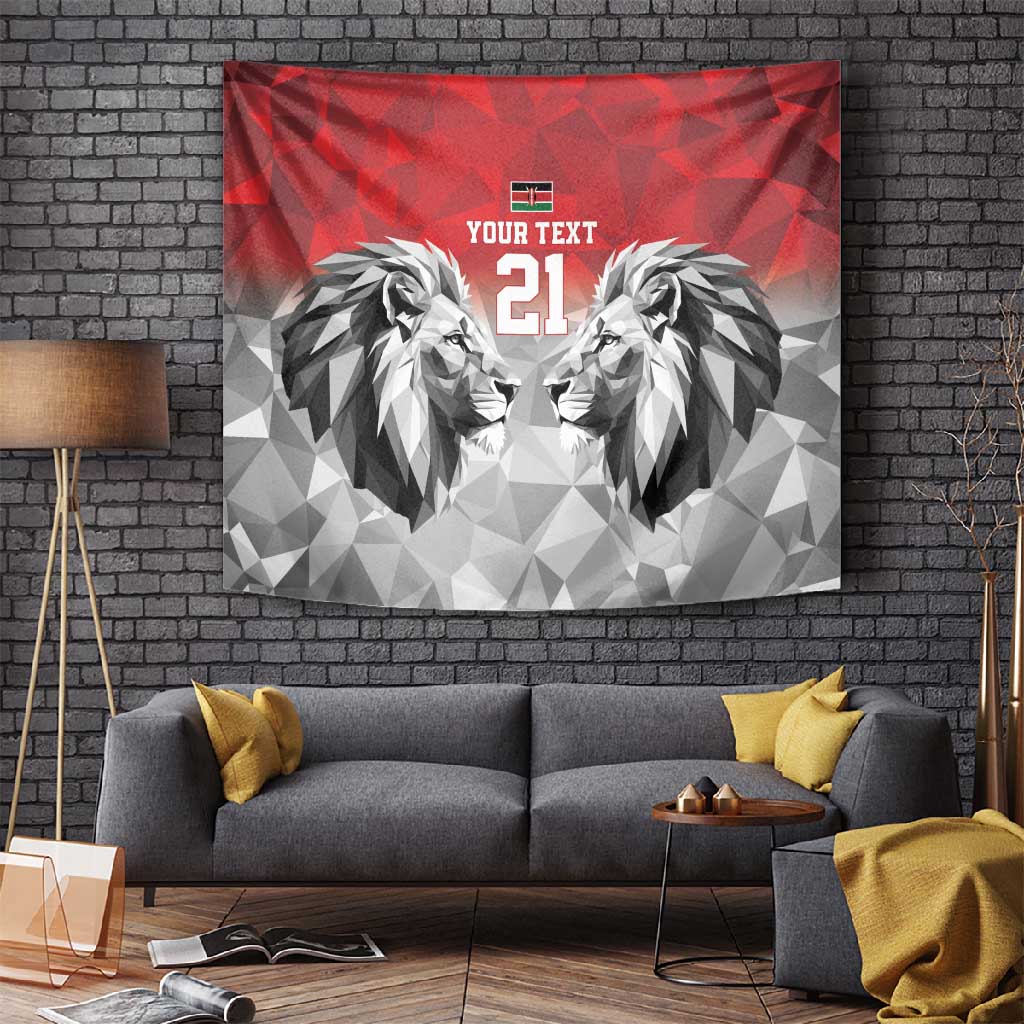 Custom Rugby Africa Kenya Tapestry Red Kenyan 22-23 Motif - African Pride