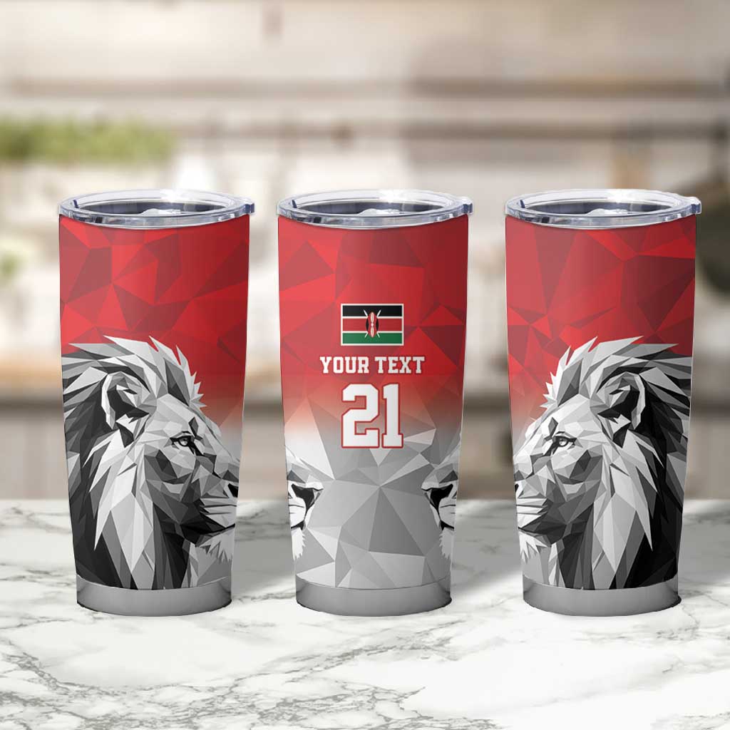 Custom Rugby Africa Kenya Tumbler Cup Red Kenyan 22-23 Motif - African Pride